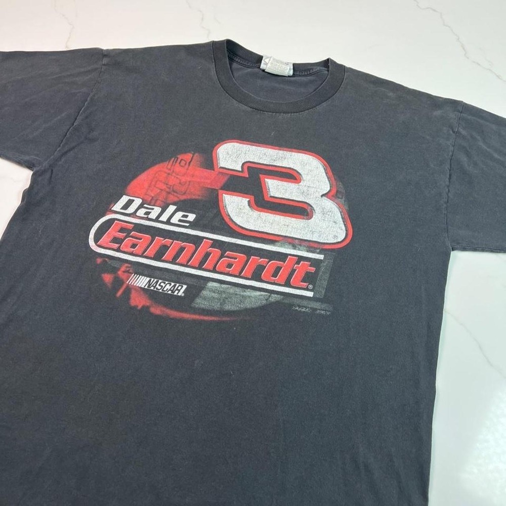 Competitors View Dale Earnhardt NASCAR T-Shirt Mens Large Black Vintage Graphic
